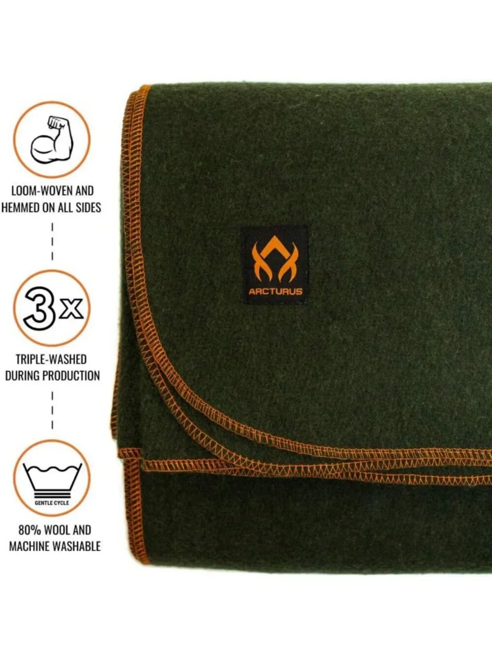 Warm Thick Wool Blanket - Washable Outdoor Camping & Picnic Essential - Travel